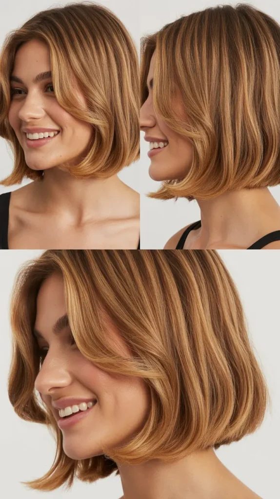 Chin-Length Bob with Babylights