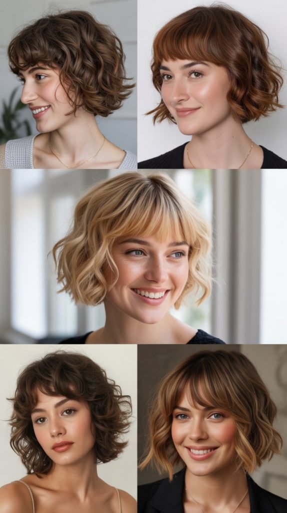 Wavy Bob With Pixie-Style Bangs