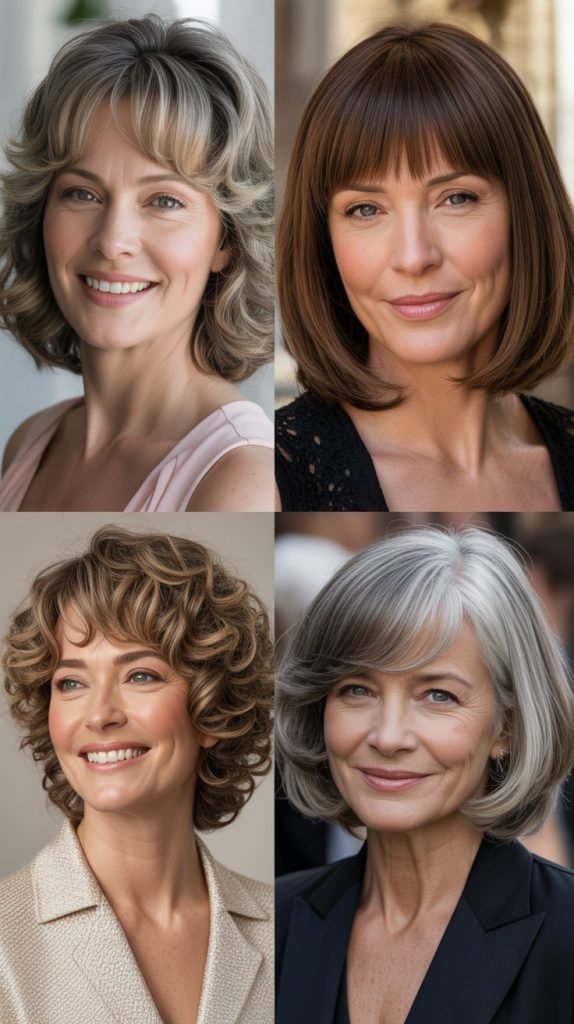 Glamorous Curtain Bangs for Special Occasions