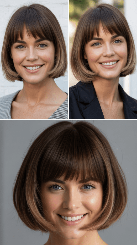 Bold Blunt Bangs With Graduated Angle