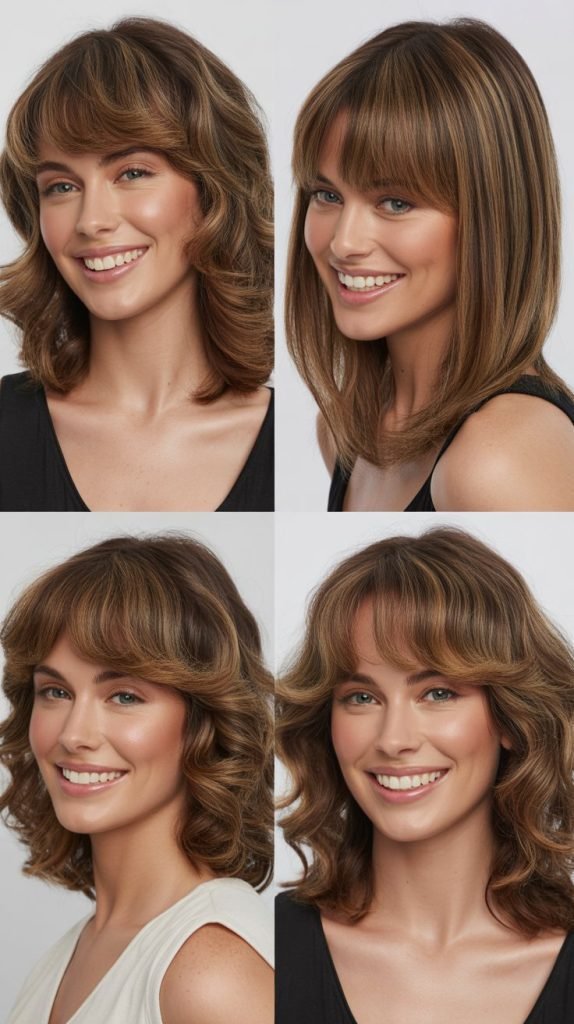  Face-Framing Bangs With Waterfall Layers