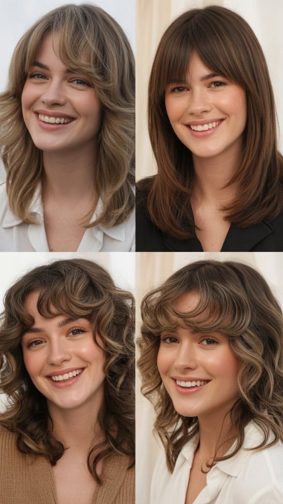 Long Wispy Bangs With Flowing Layers