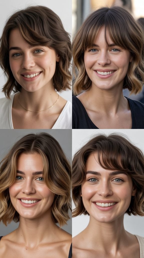  Grown-Out Bangs with Tousled Lob