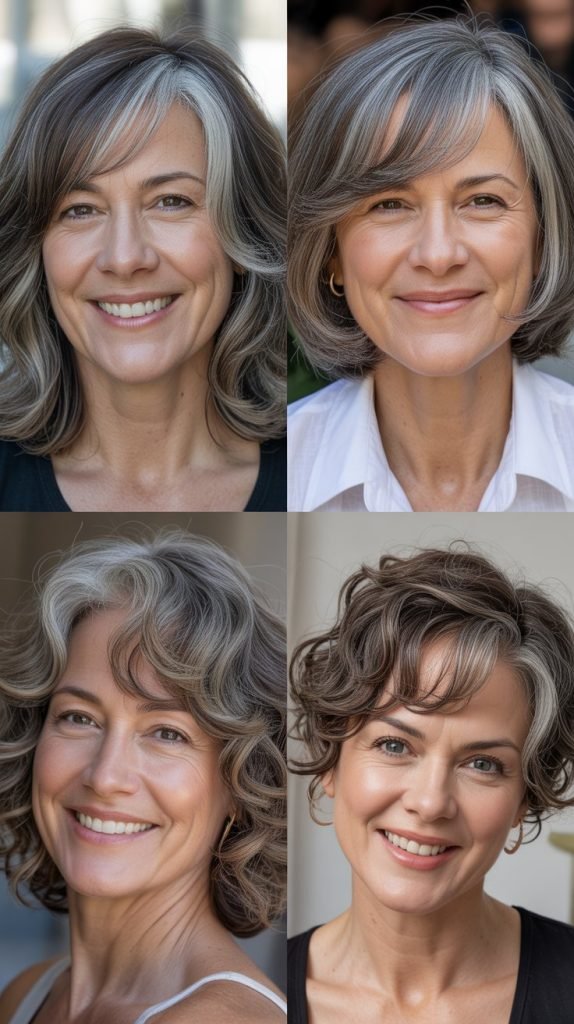 Asymmetrical Curtain Bangs