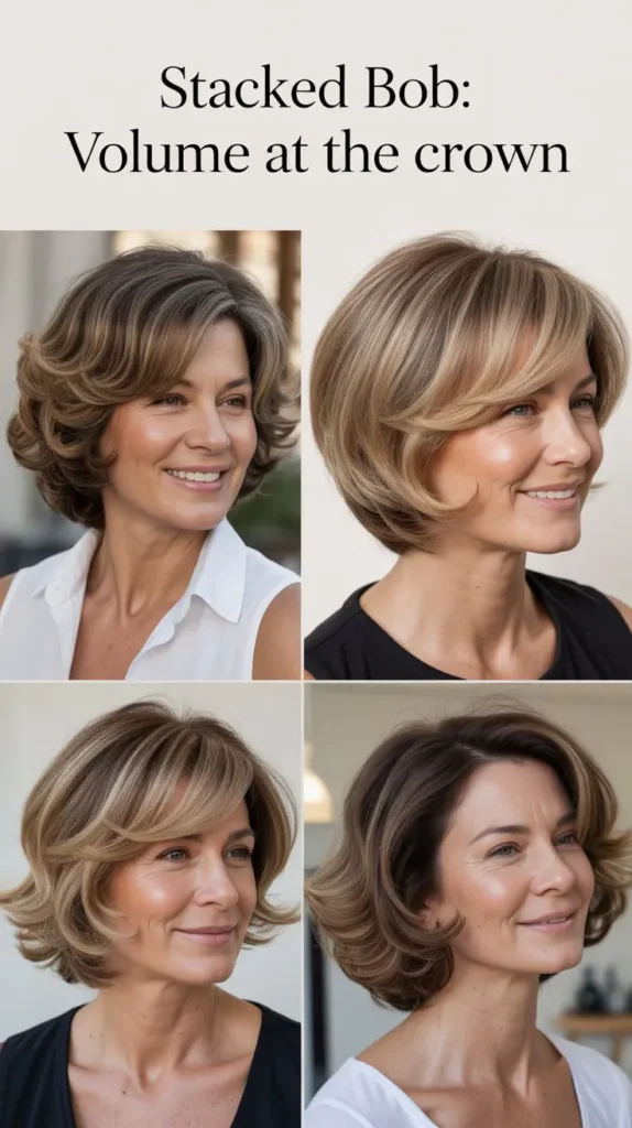 Stacked Bob: Volume at the Crown