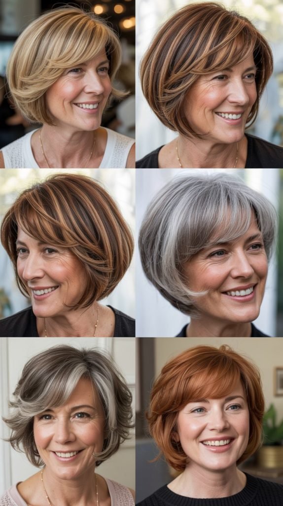  Graduated Bob with Swept Bangs