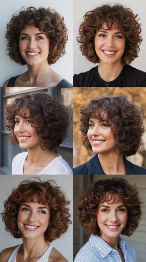  Curly Bob With Curly Bangs