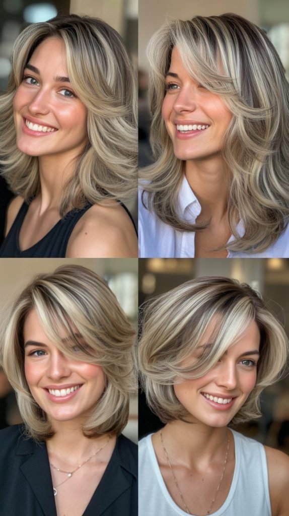 Layered Cut With Platinum Highlights