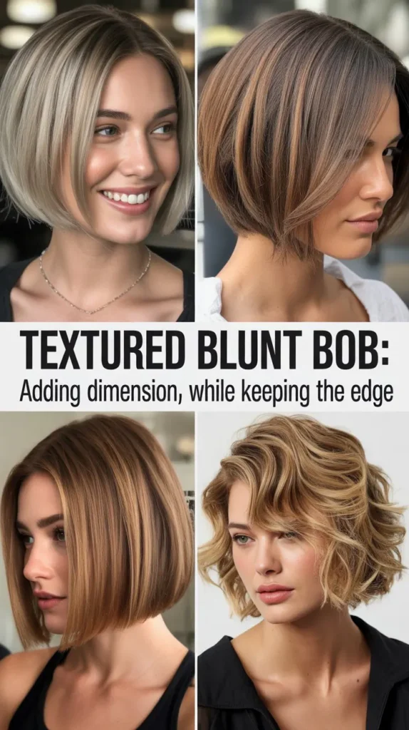 Textured Blunt Bob: Adding Dimension While Keeping the Edge