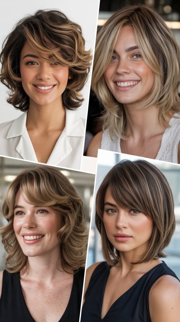 Voluminous Blowout with Dramatic Side Bangs