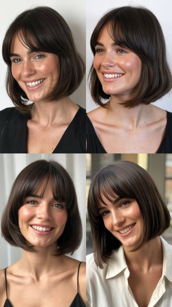  Long Bob with Split Bangs