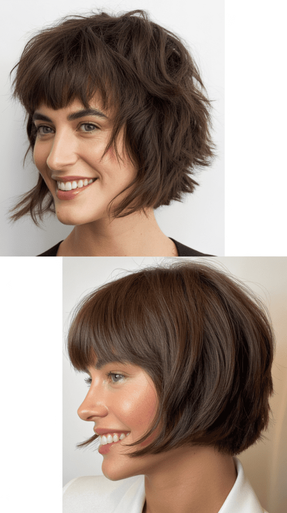 Textured Fringe With Razor-Cut Bob