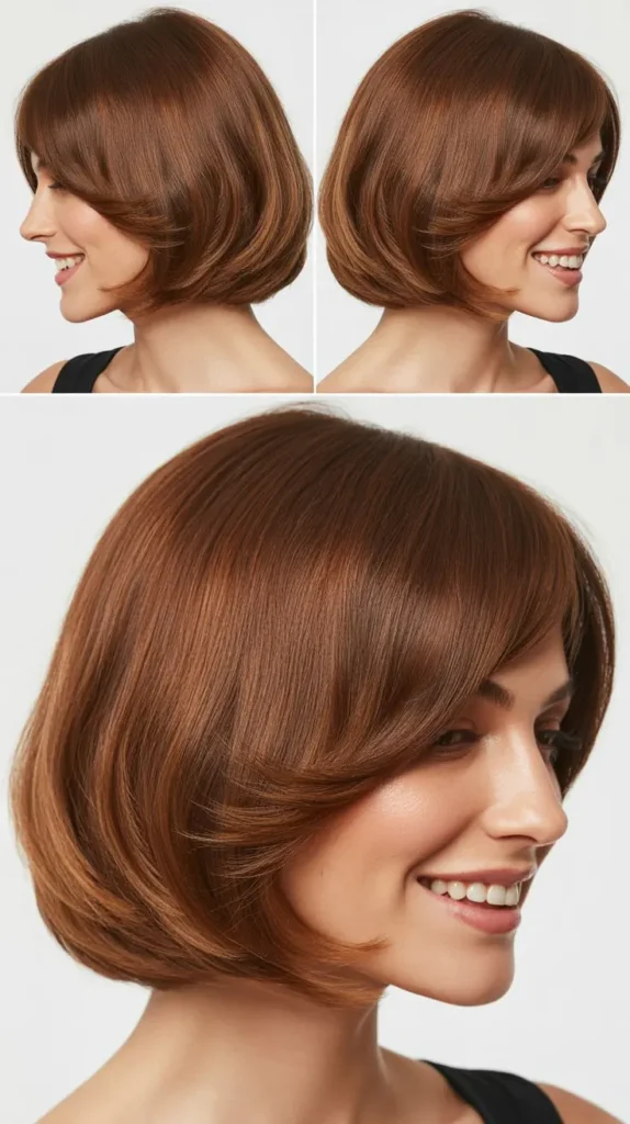 Classic Layered Bob with Blunt Ends