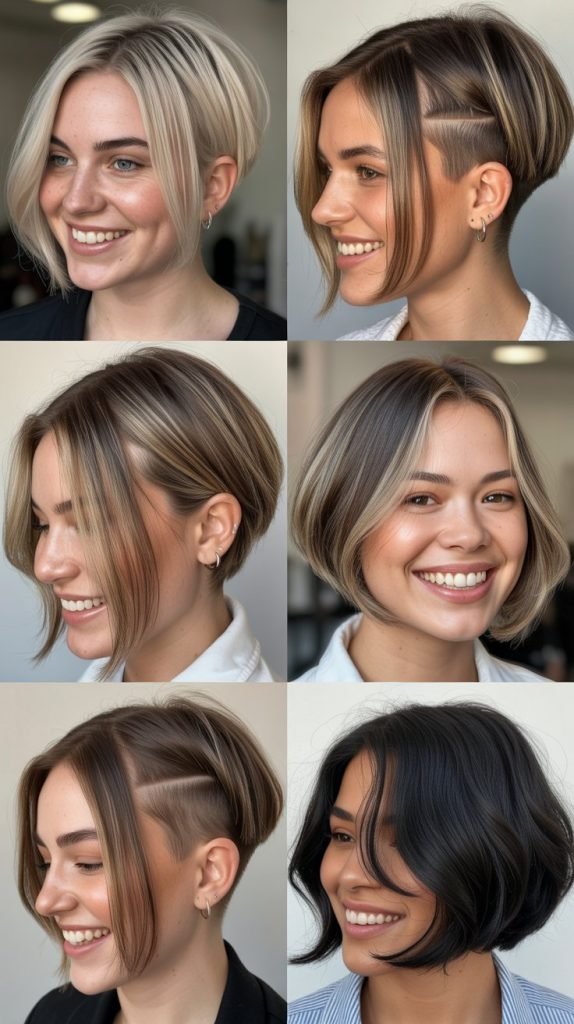 Disconnected Undercut Bob with Face Layers