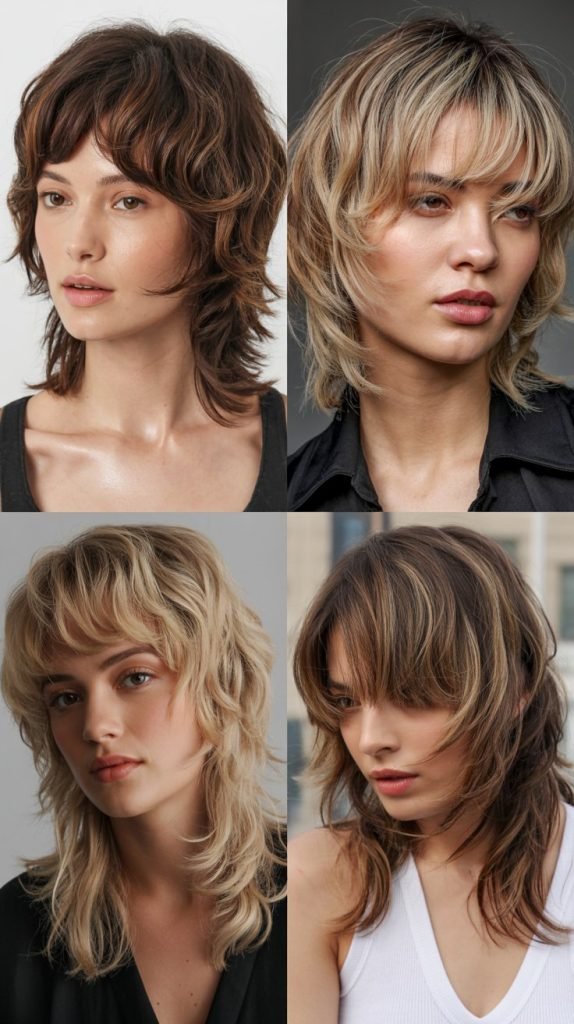  Classic Wolf Cut With See-Through Bangs