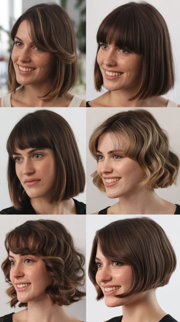 Graduated Long Bob With Arched Bangs