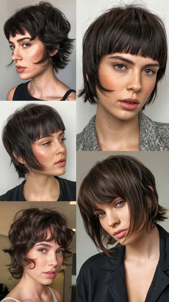 Structured Wolf Cut With Precise Bangs