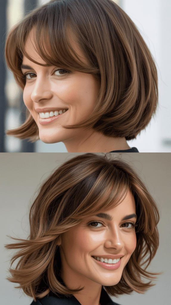 Graduated Bob With Beveled Side Bangs