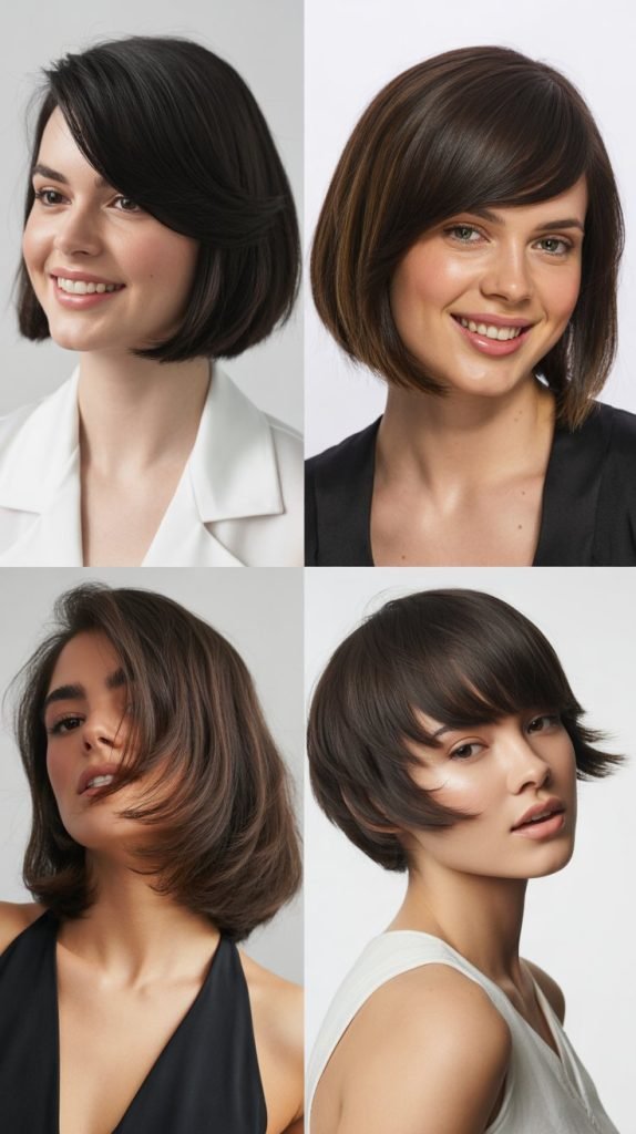 Shaggy Bob With Side-Swept Micro Bangs