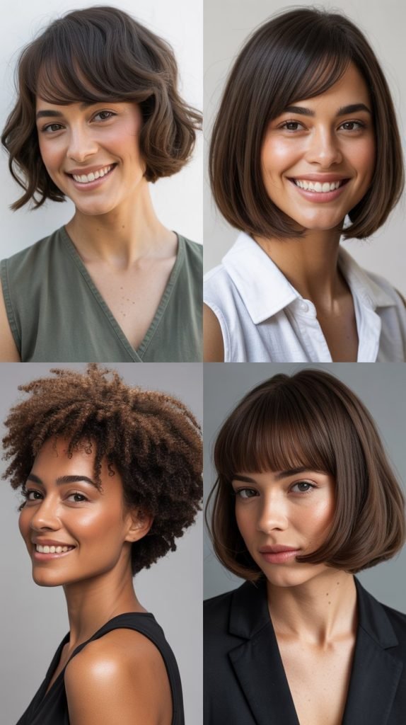  Inverted Bob With Sweeping Bangs