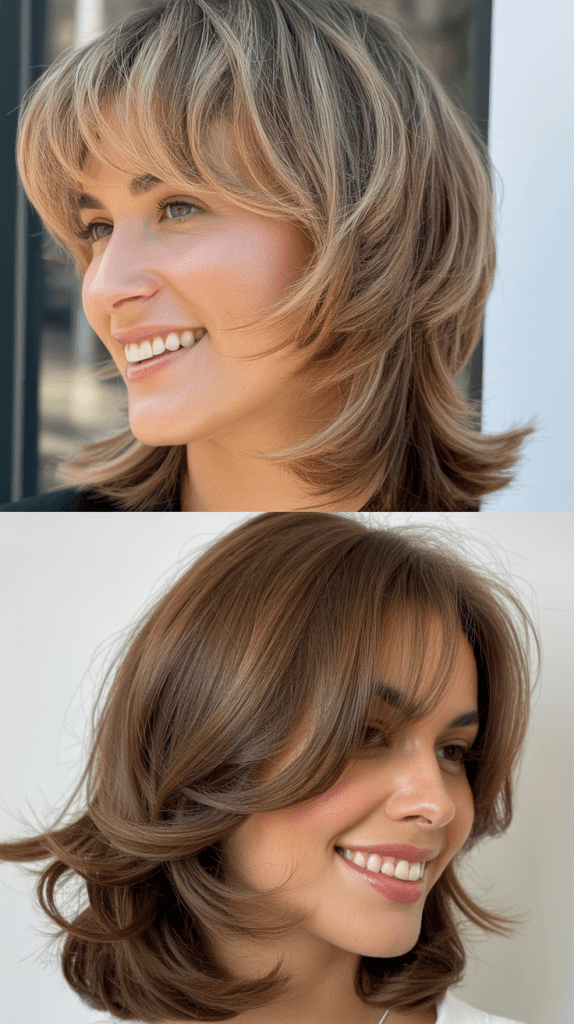 Razored Layers With Textured Fringe