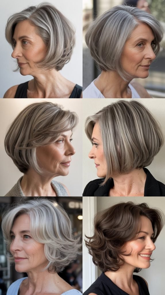 The Angled Bob with Side Part