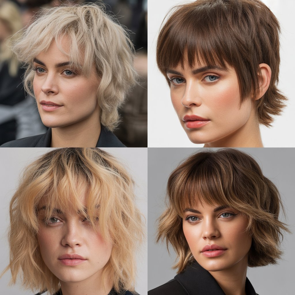 . Choppy Textured Bangs