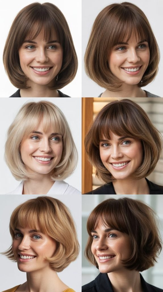 Dimensional Bob with Graduated Bangs