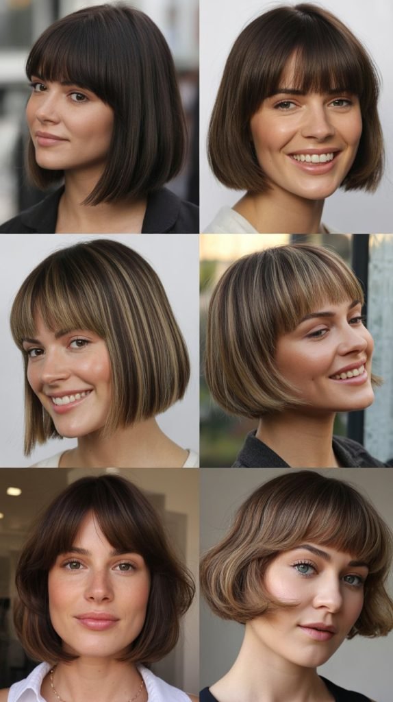 A-Line Bob With Full Bangs