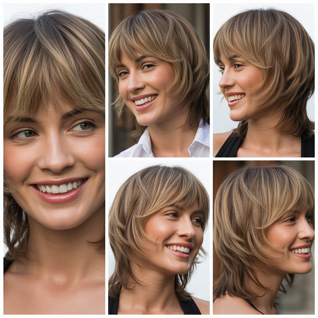 Feathered Fringe with V-Cut Layers