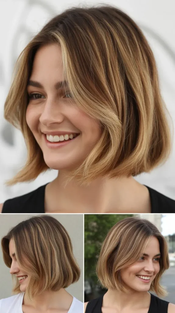 Chin-Length Bob with Face-Framing Balayage