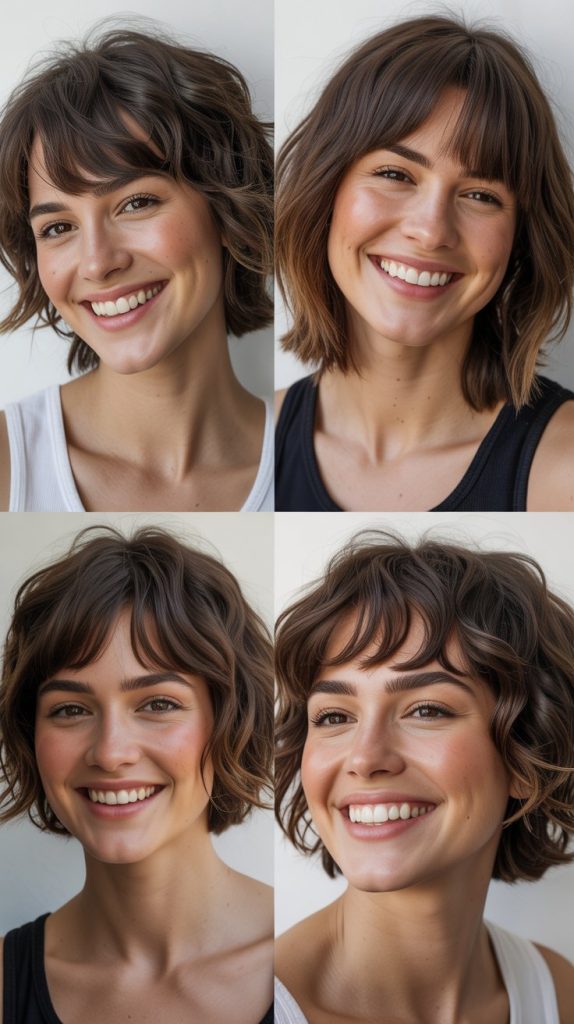 Choppy Chin-Length Cut with Piecey Bangs