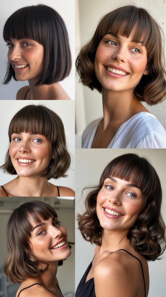 Graduated Bob with Feathered Bangs