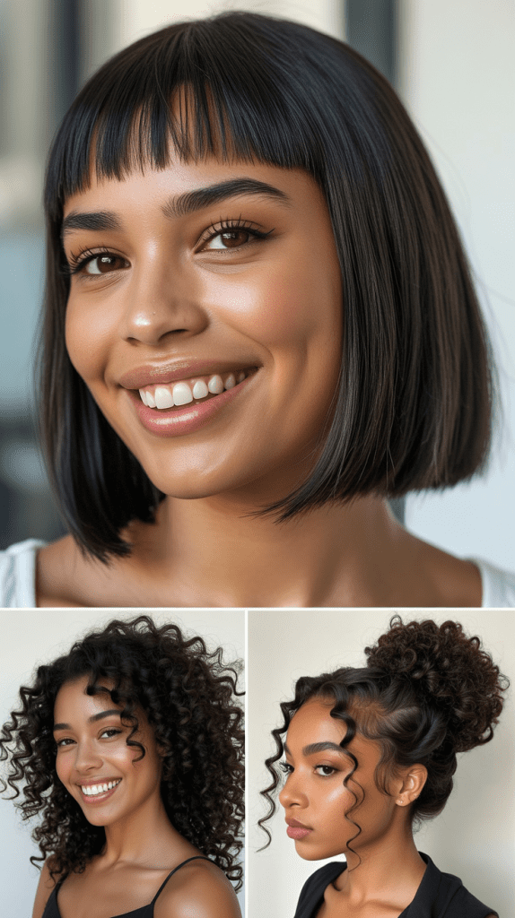  Sleek Lob With Micro Bangs