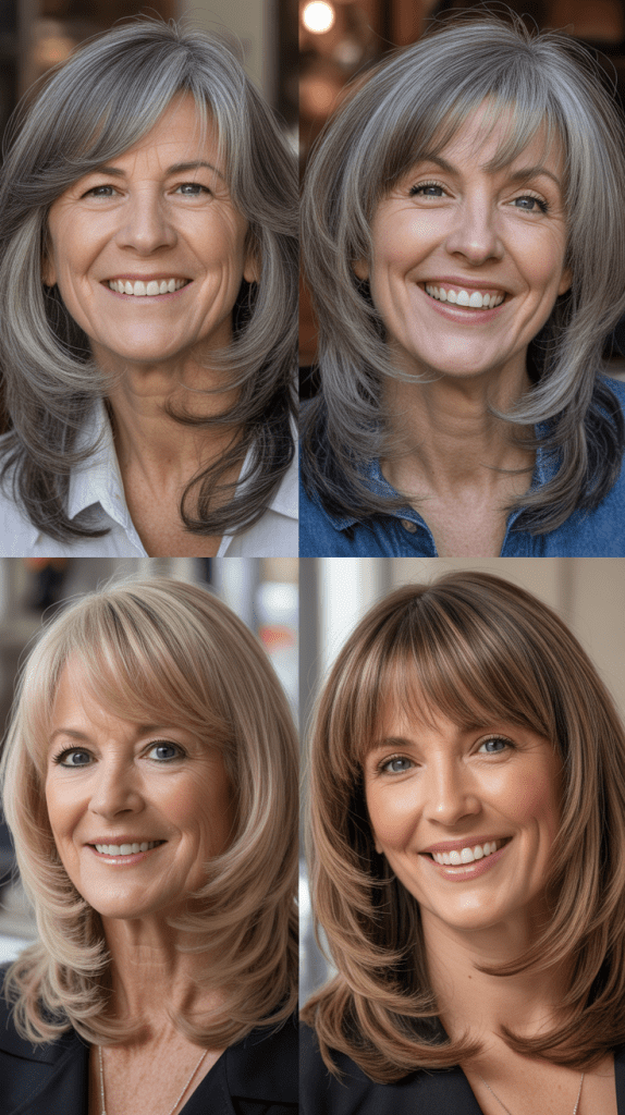 Layered Curtain Bangs