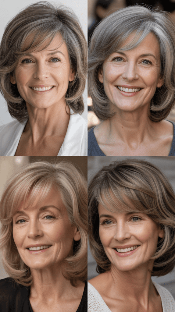 Soft Layers with Elongated Side Bangs