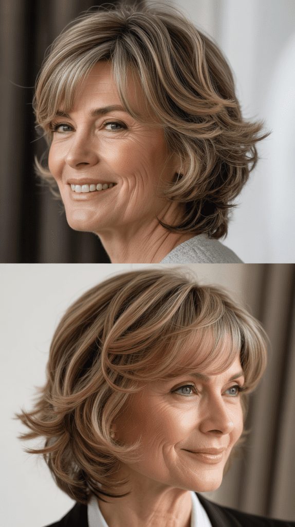 Textured Shag with Curtain Bangs