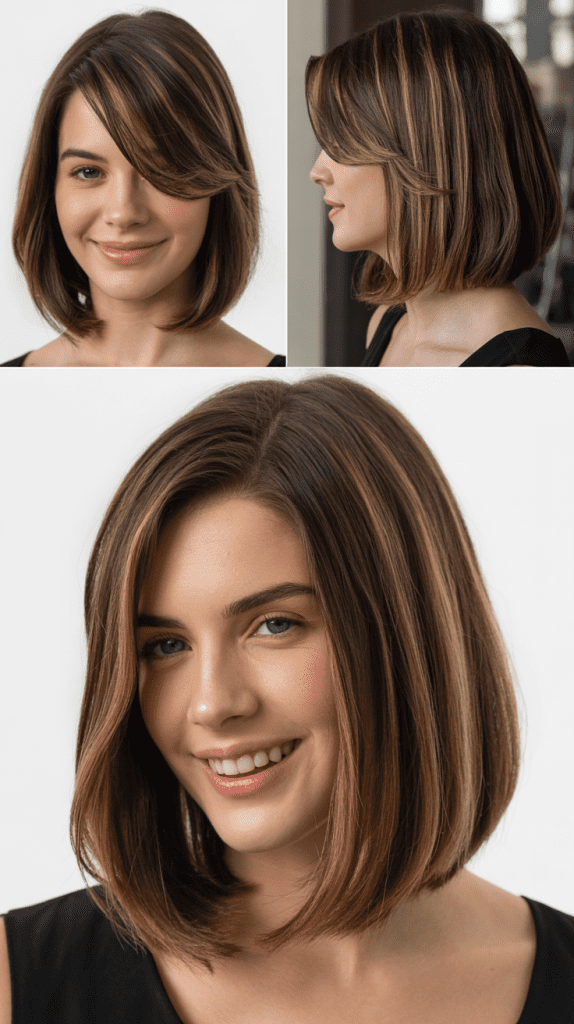 Long Bob for Round Faces