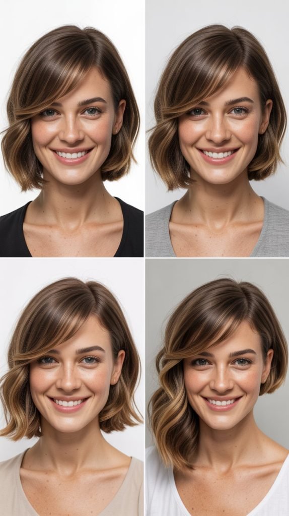 Graduated Bob with Swooping Side Bangs