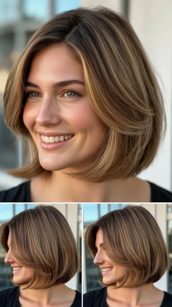 Layered Bob with Beveled Under-Layer