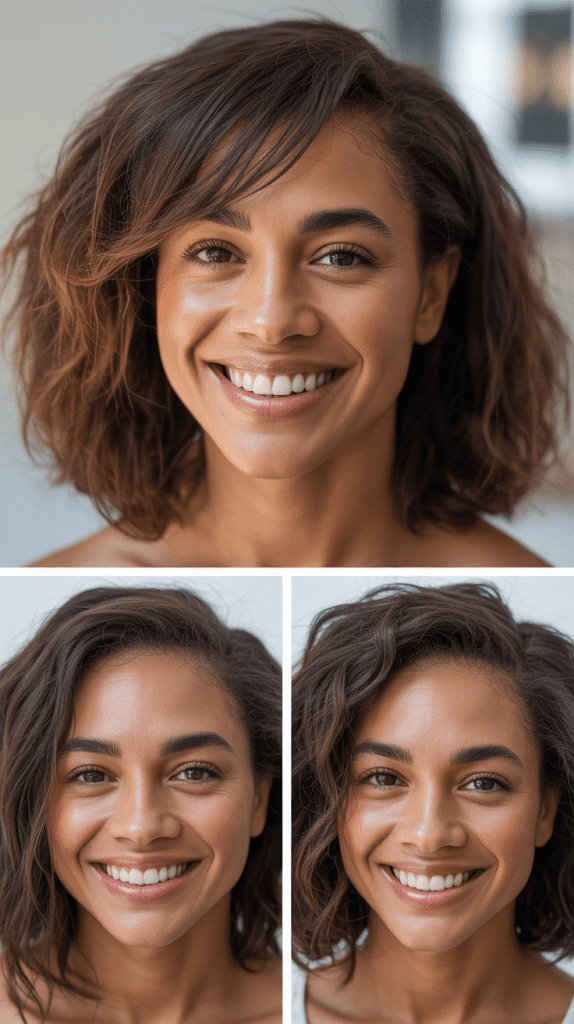 Feathered Side Bangs With Invisible Layers