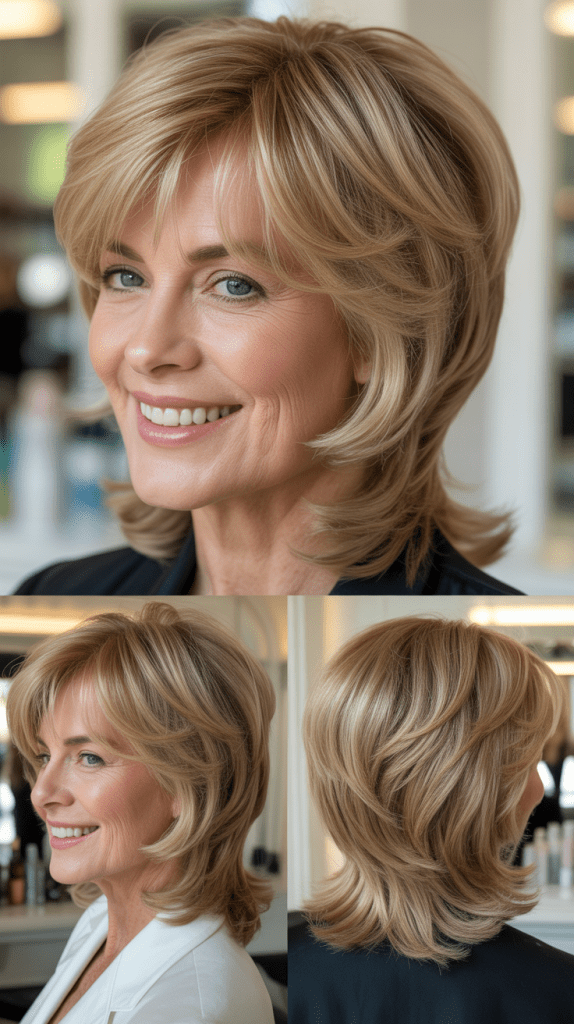 Classic Feathered Layers with Wispy Bangs