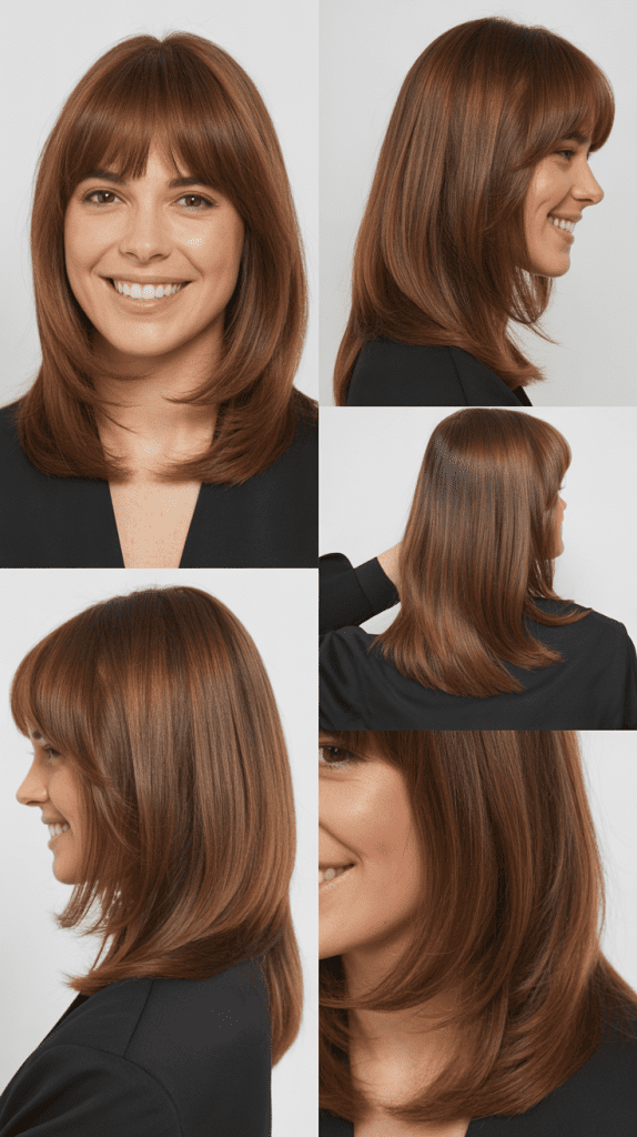 Classic Curtain Bangs With Soft Layers