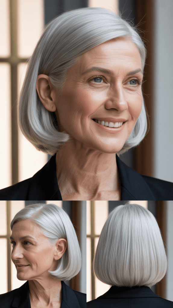 Sleek Blunt Cut at Collarbone Length