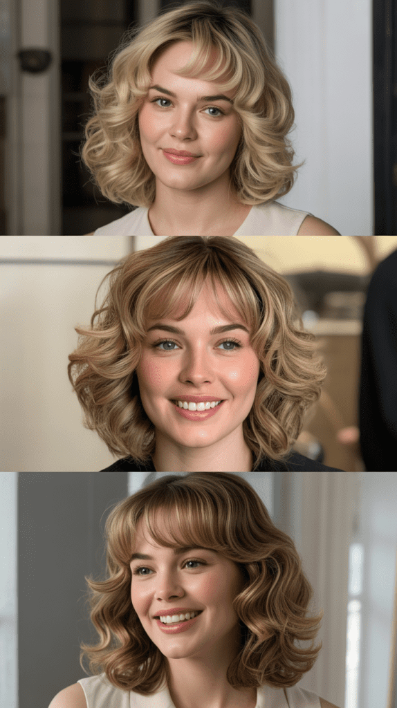 Feathered Bangs With Soft Waves