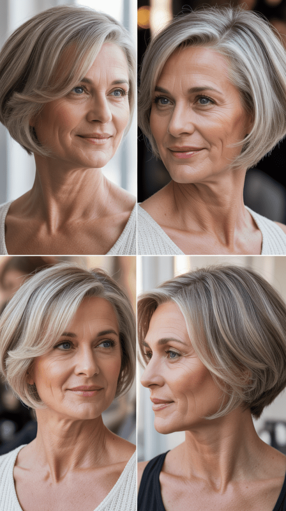 Chic Short Bob Haircuts for Women Over 50 with Fine Hair