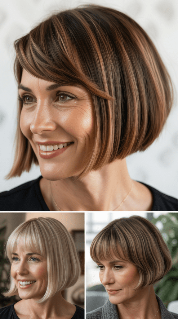 Sleek Inverted Bob with Side Bangs