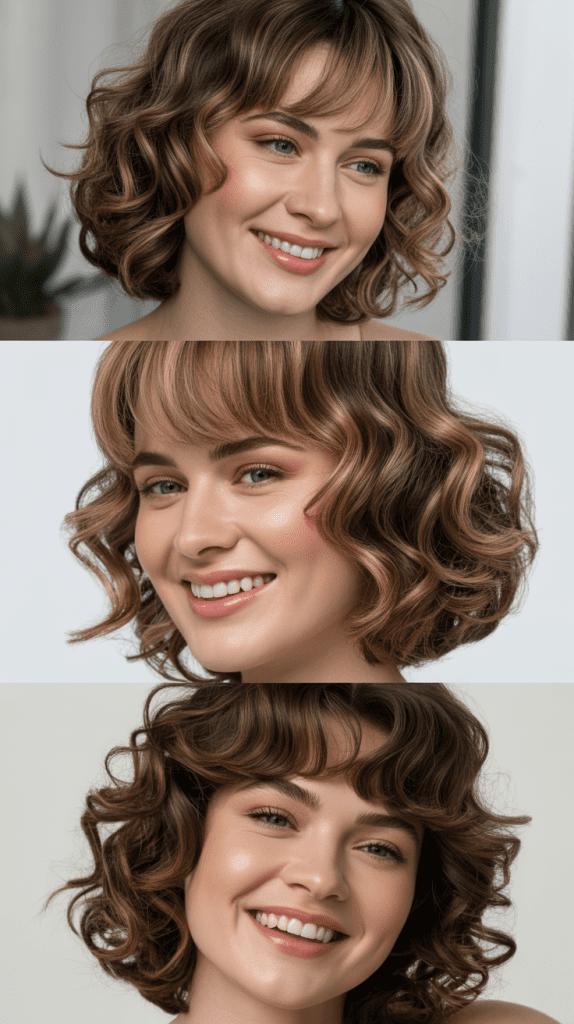 Side-Swept Fringe With Romantic Curls