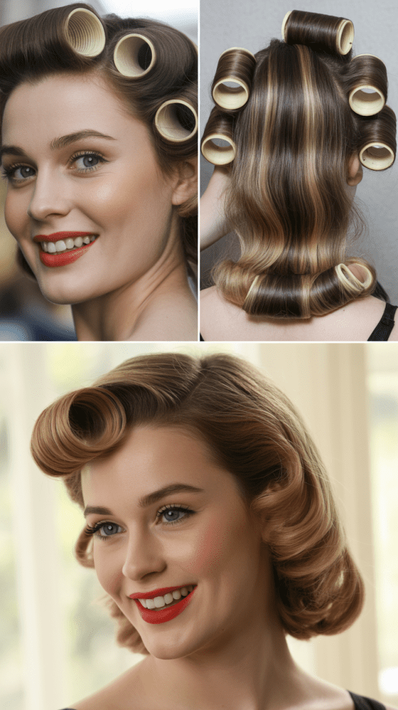 Pin-Up Style Bangs with Medium Hair