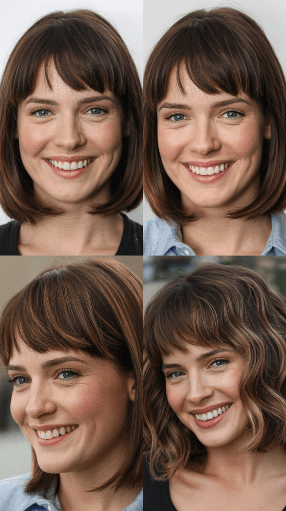 Long Bob with Eyebrow-Skimming Bangs